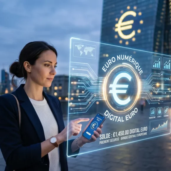 Siège de la Banque centrale européenne à Francfort, institution responsable du projet d'euro numérique et de la surveillance des paiements systémiques